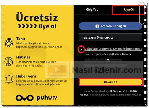 3 Adımda PuhuTV Üyeliği Nasıl Yapılır?