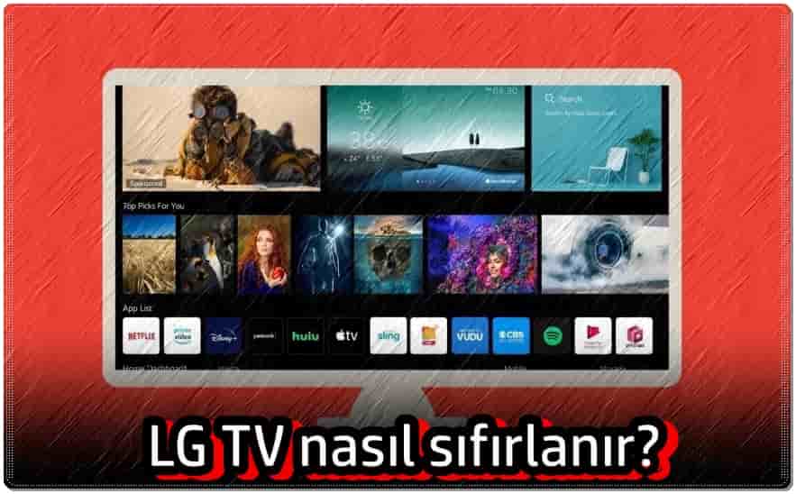 LG TV Sıfırlama (Fabrika Ayarlarına Döndürme)