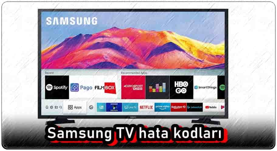 Samsung TV Hata Kodları