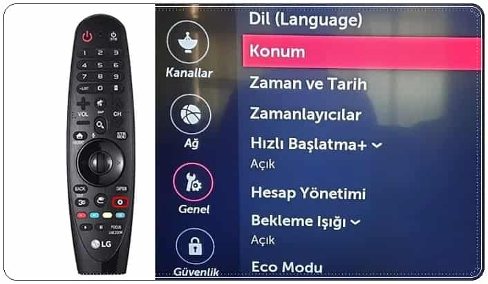 LG TV'de Bölge Nasıl Değiştirilir?